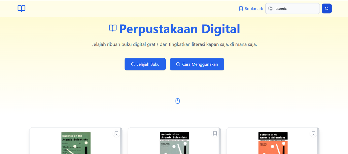 Perpustakaan Digital website preview image